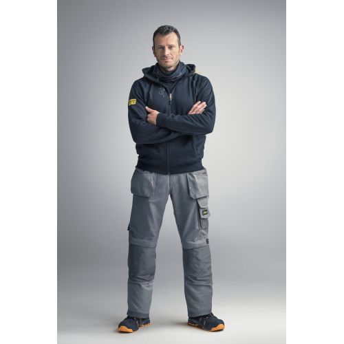 3214 Pantalones largos de trabajo Canvas+ bolsillos flotantes Blanco